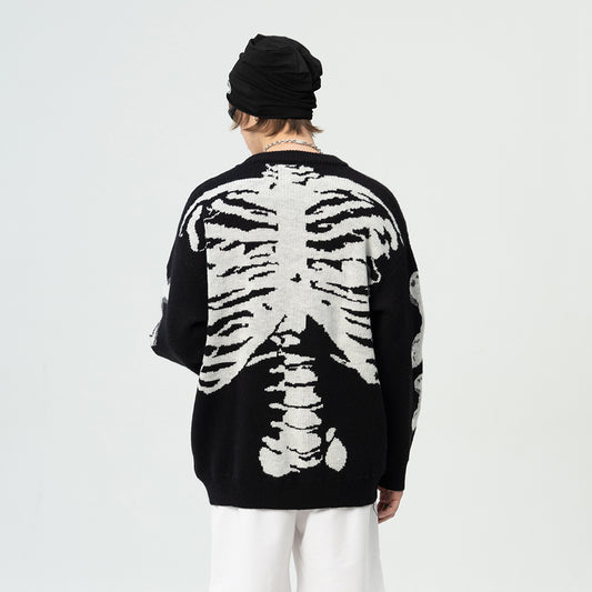 سويتر هاراجوكو بخلفية سوداء نسائي رجالي