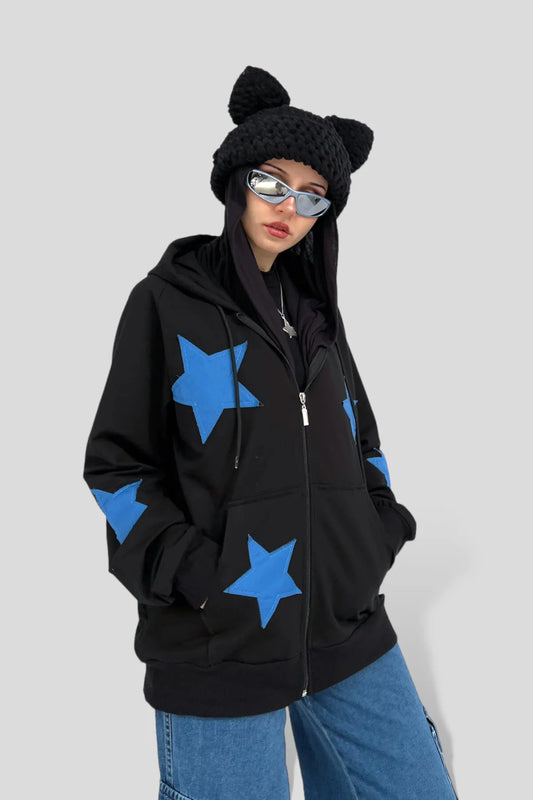 جاكيت اسود نجوم , قالب طبيعي