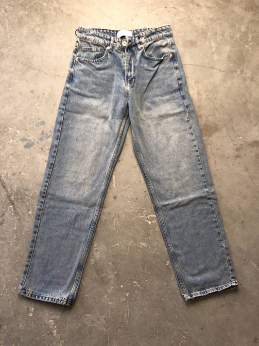 بنطرون جينز رجالي ازرق وبيجي , قالب طبيعي