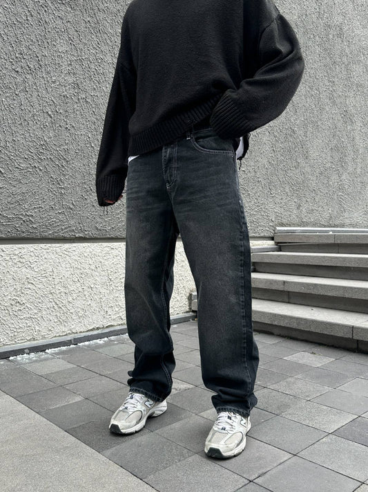 بنطرون جينز رجالي اسود , قالب طبيعي