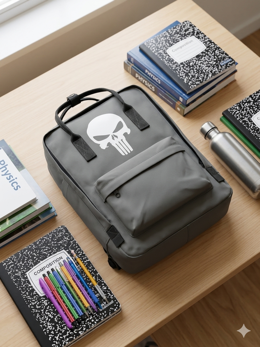 جنطة مدرسية شكل جمجمة