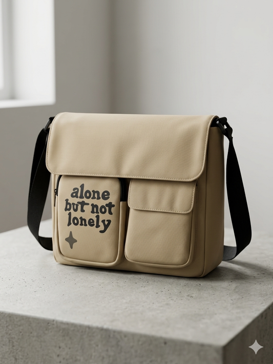 جنطة كتف جانبية alone but not lonely