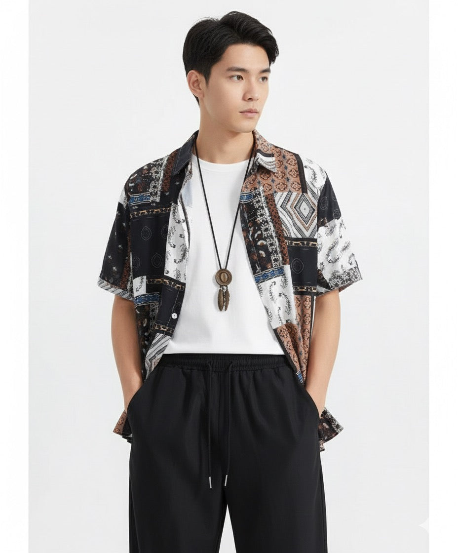 طقم رجالي بنطرون وقميص✅