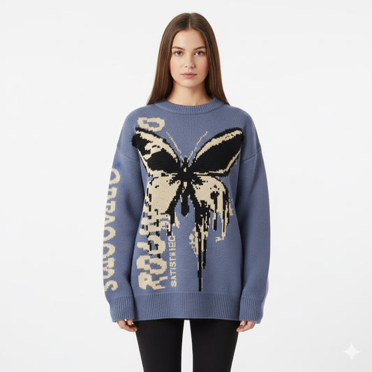 بلوز هاراجوكو القوطية الفراشة