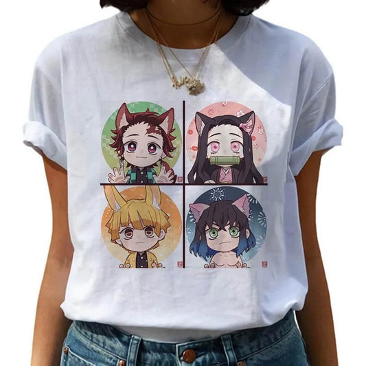 تيشيرت انمي ولادي بناتي 12 سنة , قالب طبيعي