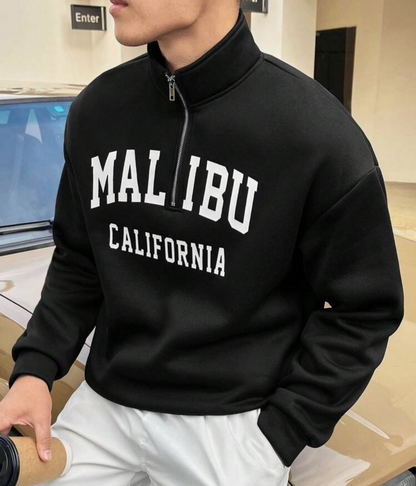 MALIBU سويتر نصف سحاب كاليفورنيا ,قالب كبير