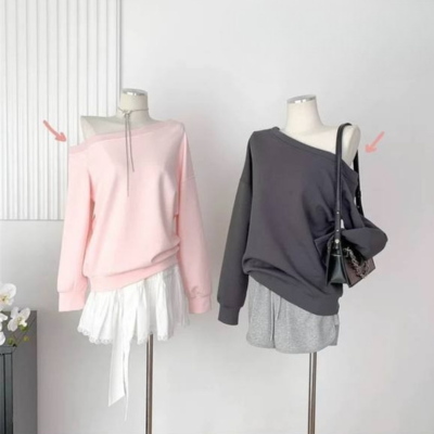 سويتر نازل كتف بناتي *