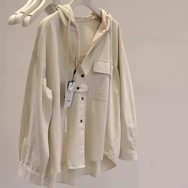 جاكيت مع كبوس بيجي شتائي ثخين *