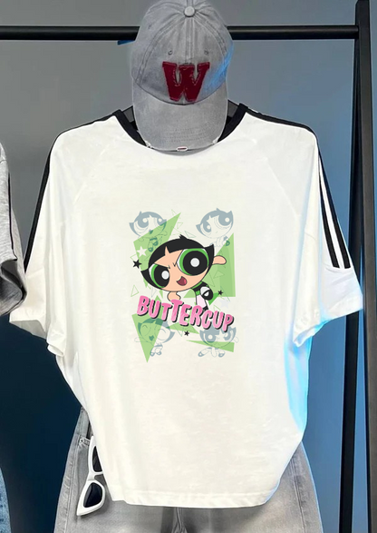 تيشيرت باكتروب فتياة القوة , مخطط قالب كبير