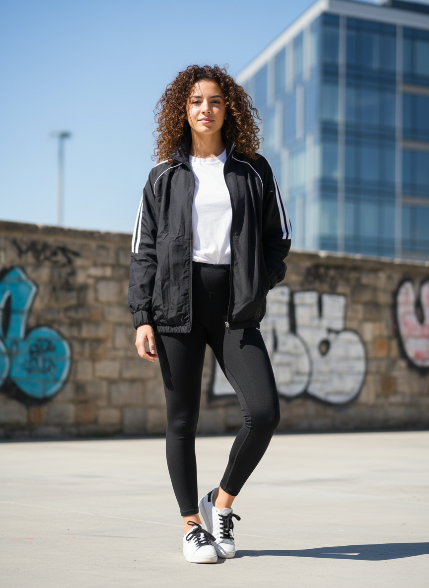 جاكيت اسود مخطط ابيض , مطري خفيف