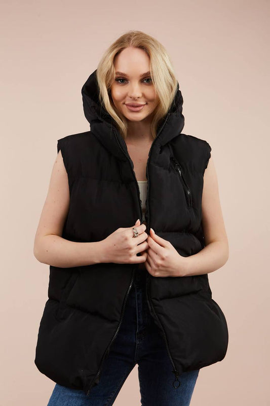 فيست جاكيت نسائي نفخ كبوس اسود