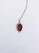 قلادة وردة احمر