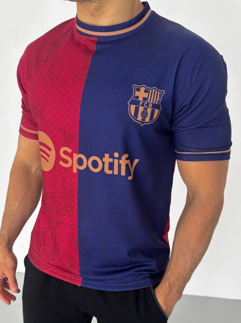 تيشيرت نادي برشلونة , احمر وازرق