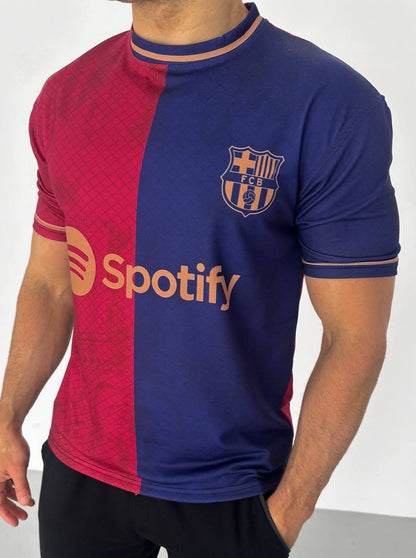 تيشيرت نادي برشلونة , احمر وازرق