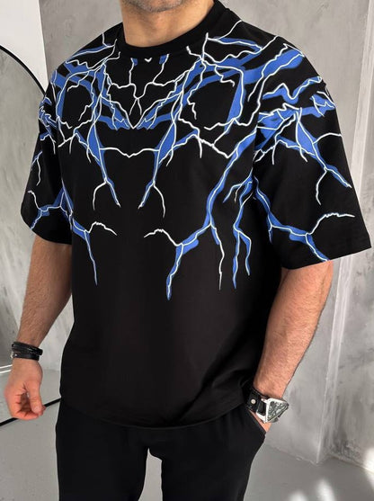 تيشيرت البرق لون اسود