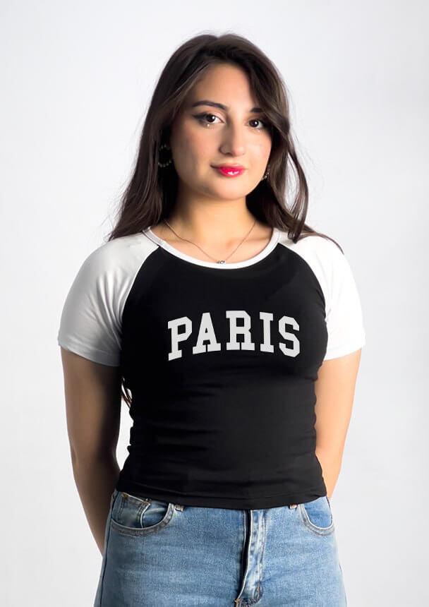 PARIS توب بناتي ردن ملون