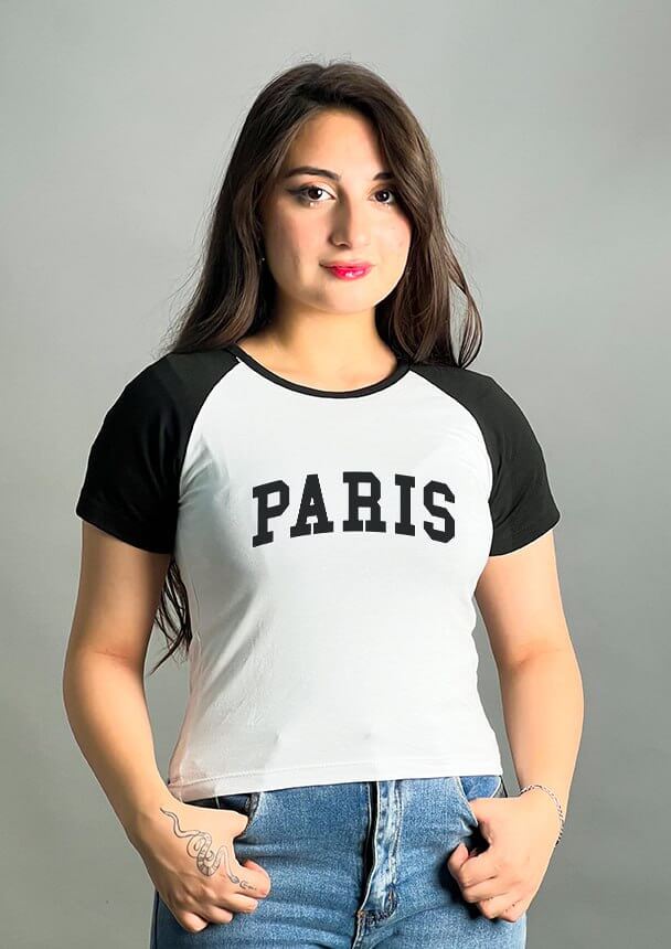 PARIS توب بناتي ردن ملون