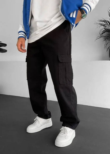 بنطرون جينز كاركو رجالي اسود , قالب طبيعي