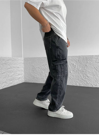 بنطرون كاركو رجالي رمادي , قالب طبيعي