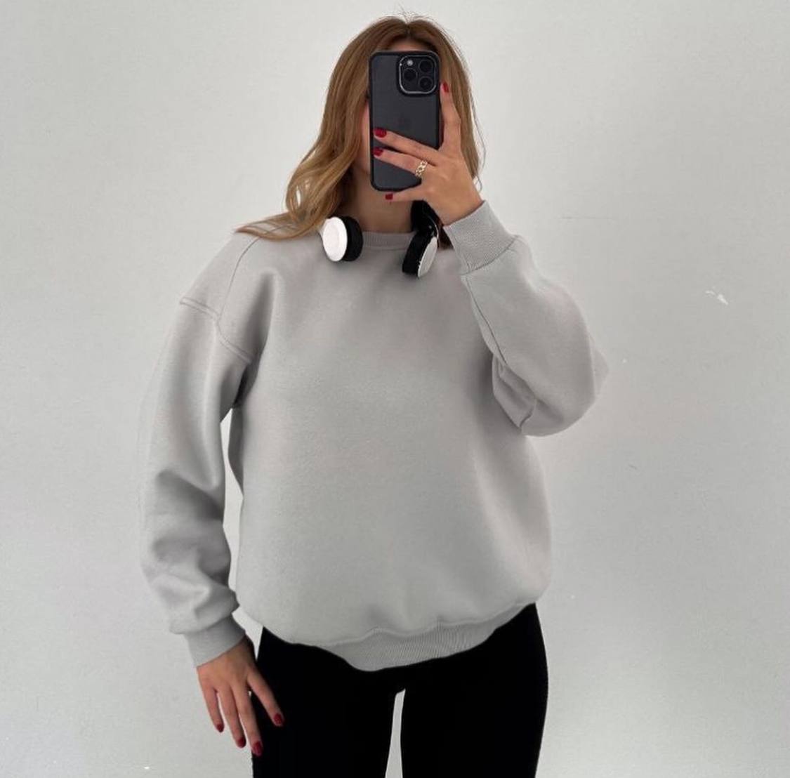 سويتر ابيض رجالي نسائي ,قالب كبير