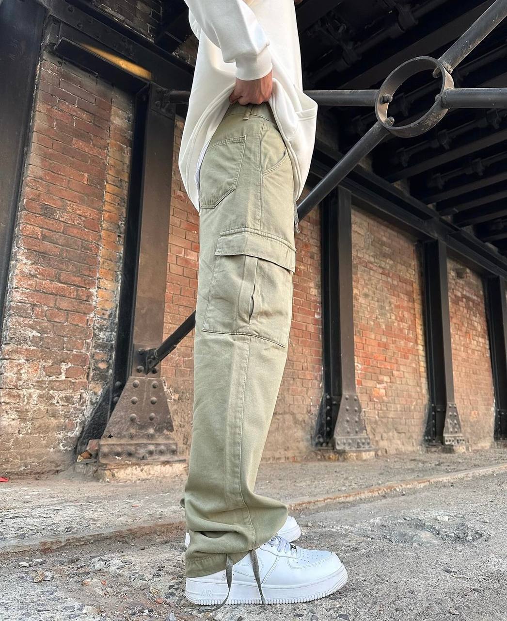 بنطرون جينز كاركو رجالي زيتوني , قالب طبيعي