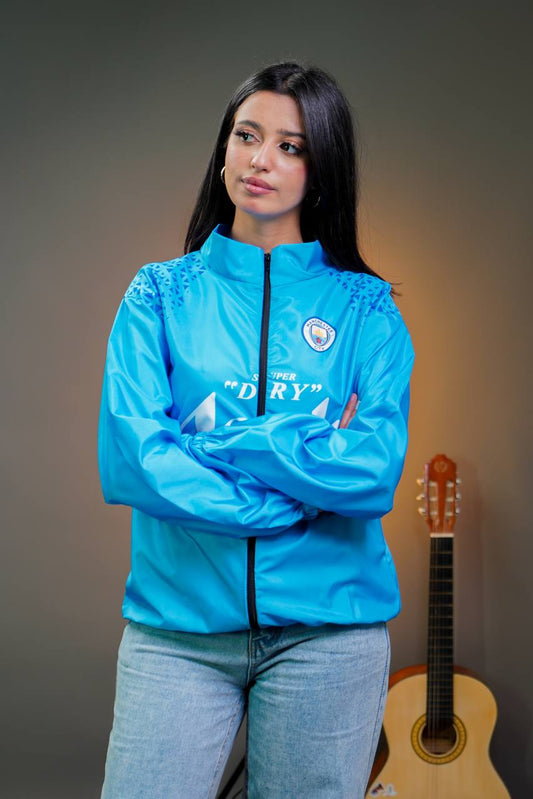 جاكيت مانشستر سيتي سمائي مطري خفيف