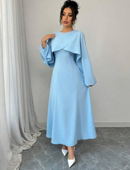 فستان سمائي طويل