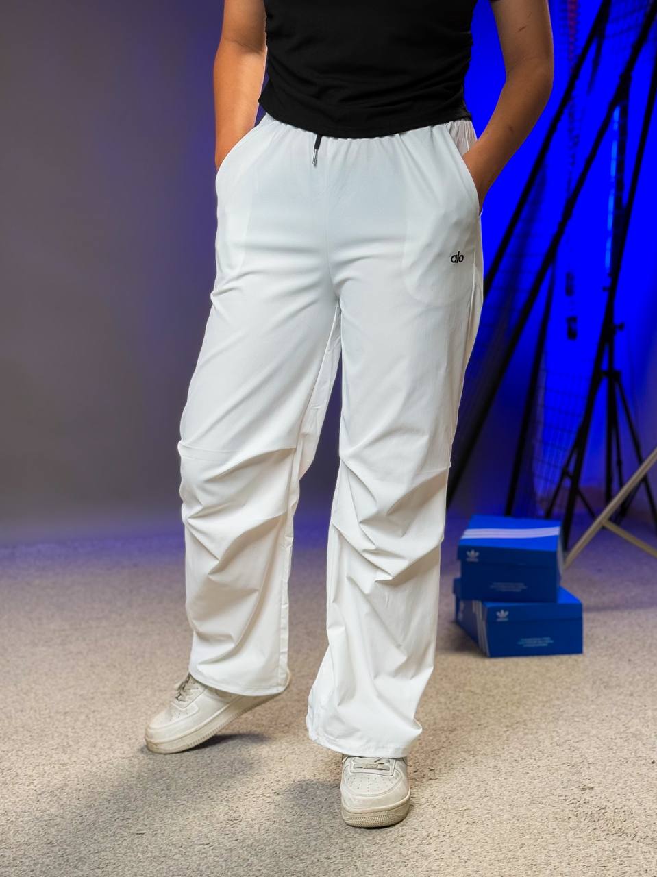 alo - بجامة سادة لون ابيض , فري سايز