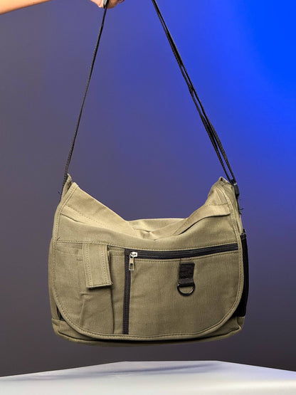 حقيبة كتب مدرسية جانبية لون زيتوني