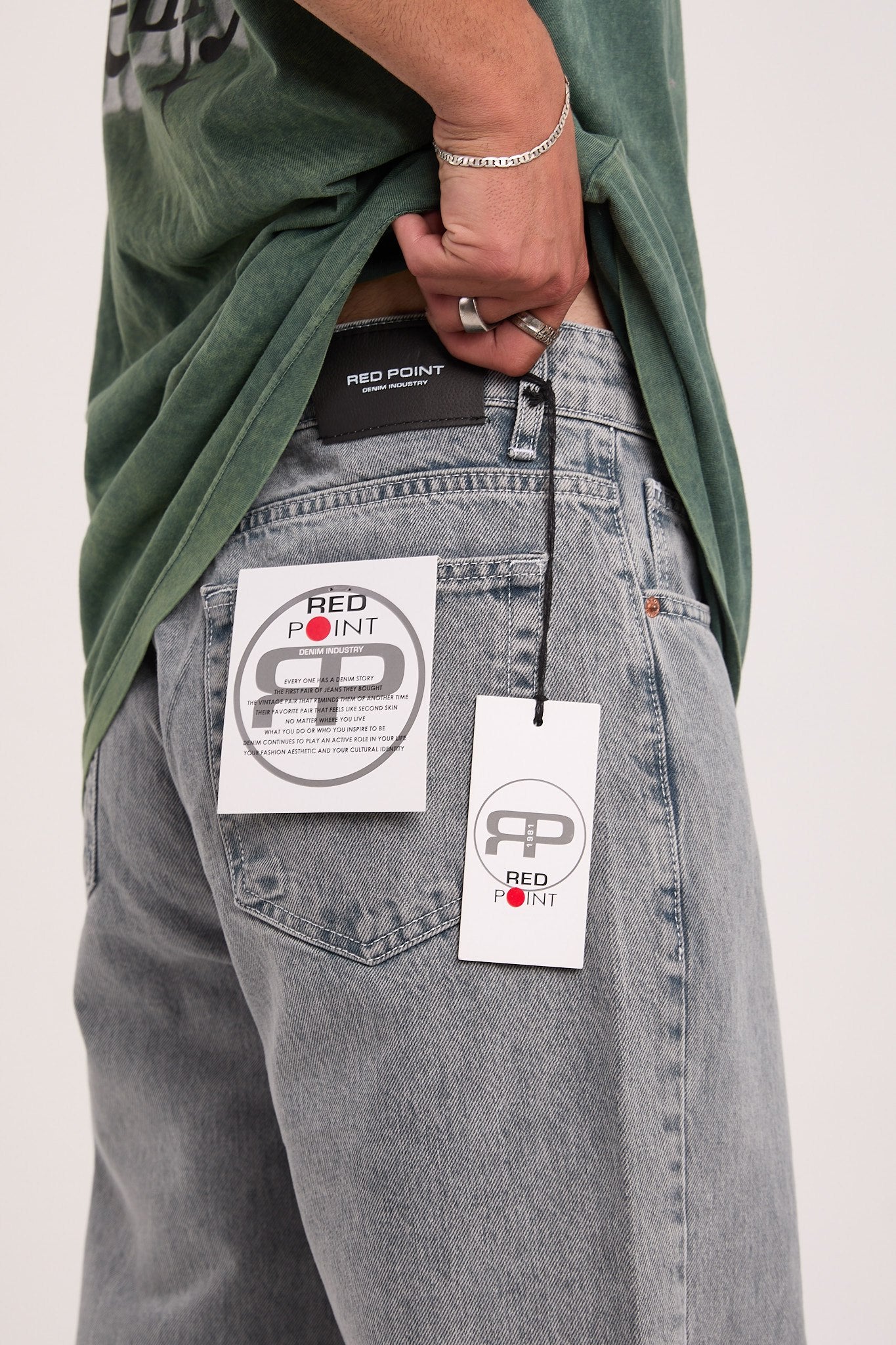 بنطرون جينز كاركو رجالي رصاصي , قالب طبيعي