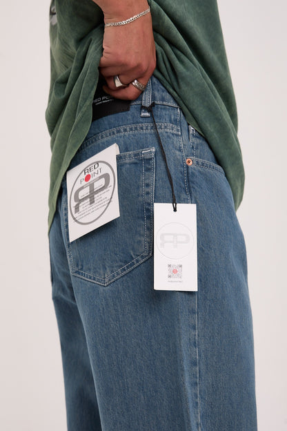 بنطرون جينز رجالي ازرق , قالب طبيعي