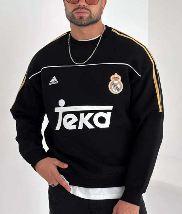 سويتر ريال مدريد اديداس تيكا اسود , قالب كبير