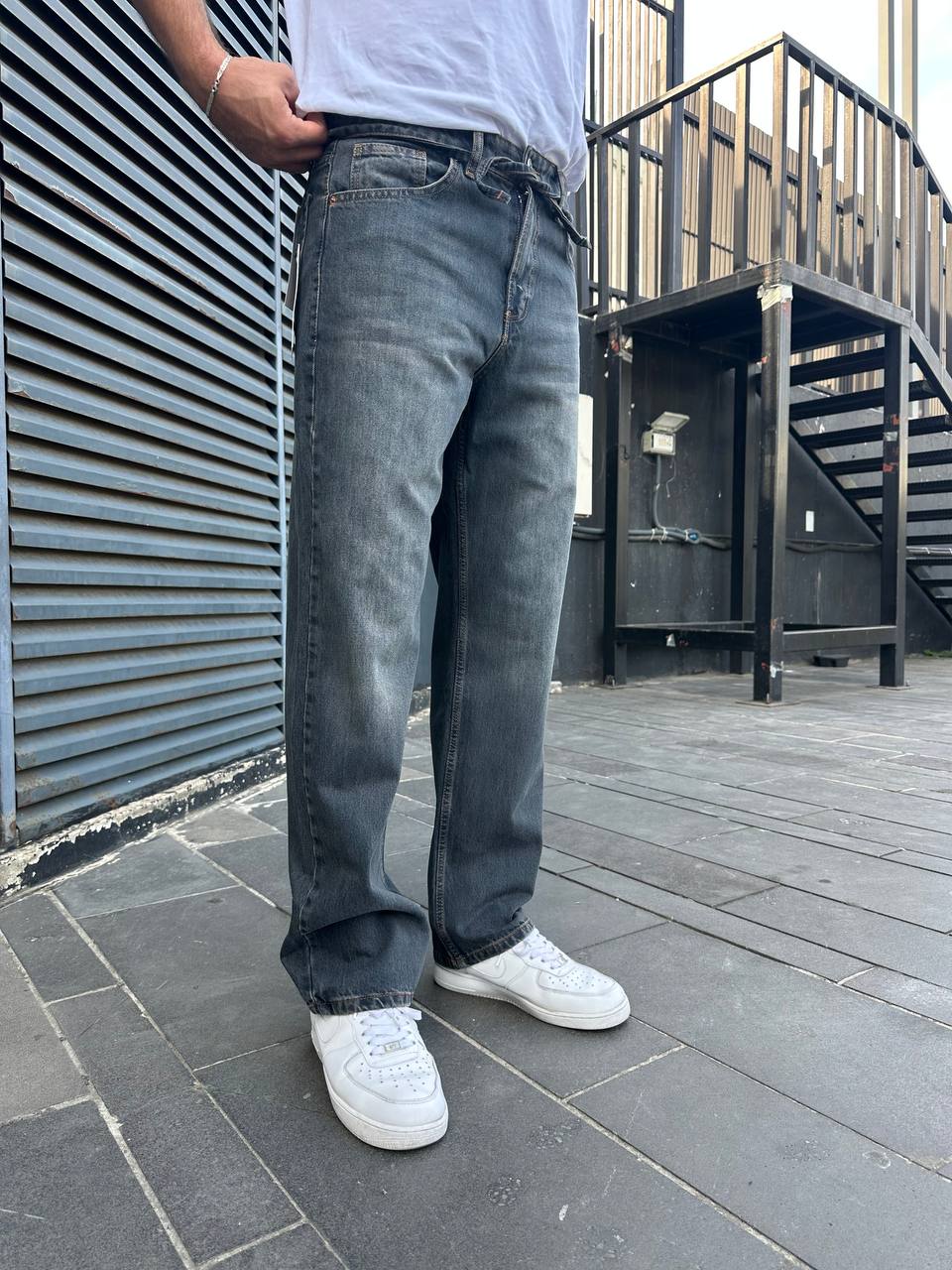 بنطرون جينز رجالي ازرق غامق , قالب طبيعي