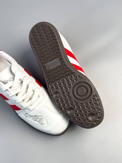 (القياسات بين 36>40) حذاء هيلو كيتي ابيض واحمر ,قالب صغير