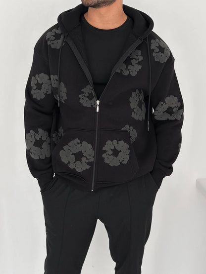 جاكيت قطني ورود طباعة