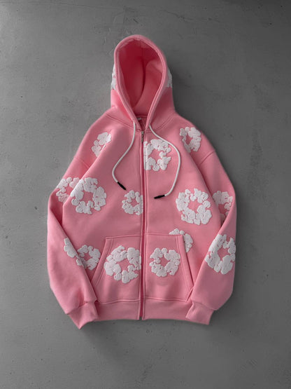 جاكيت قطني ورود طباعة