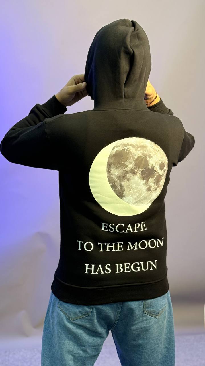 هودي قناع قمر , فسفوري مضيء بالظلام