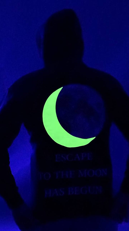 هودي قناع قمر , فسفوري مضيء بالظلام