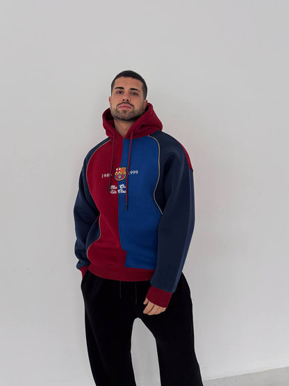 هودي برشلونة ازرق واحمر الرسمي , قالب كبير