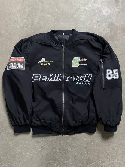 جاكيت اسود85  , مطري مبطن - Club Patch