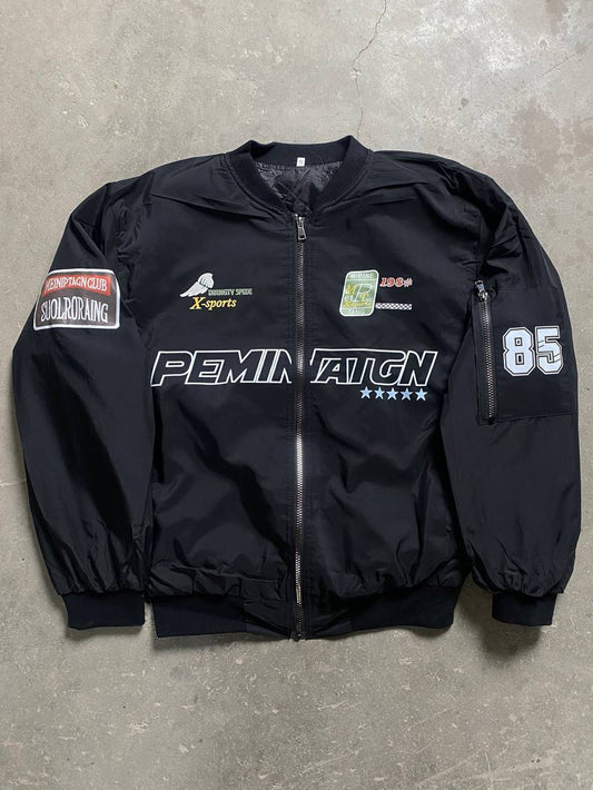 جاكيت اسود85  , مطري مبطن - Club Patch