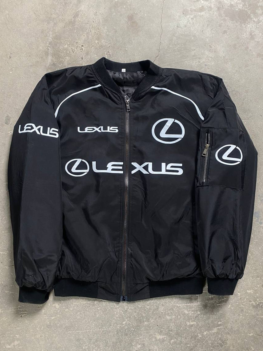 جاكيت اسود لكزز , مطري مبطن - Lexus
