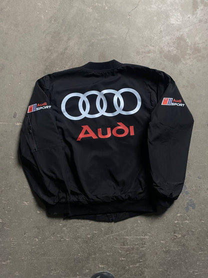 جاكيت اسود اودي  , مطري مبطن - Audi