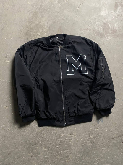 جاكيت اسود احرف , مطري مبطن