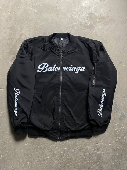 جاكيت اسود بالنسياكا  , مطري مبطن - Balenciaga