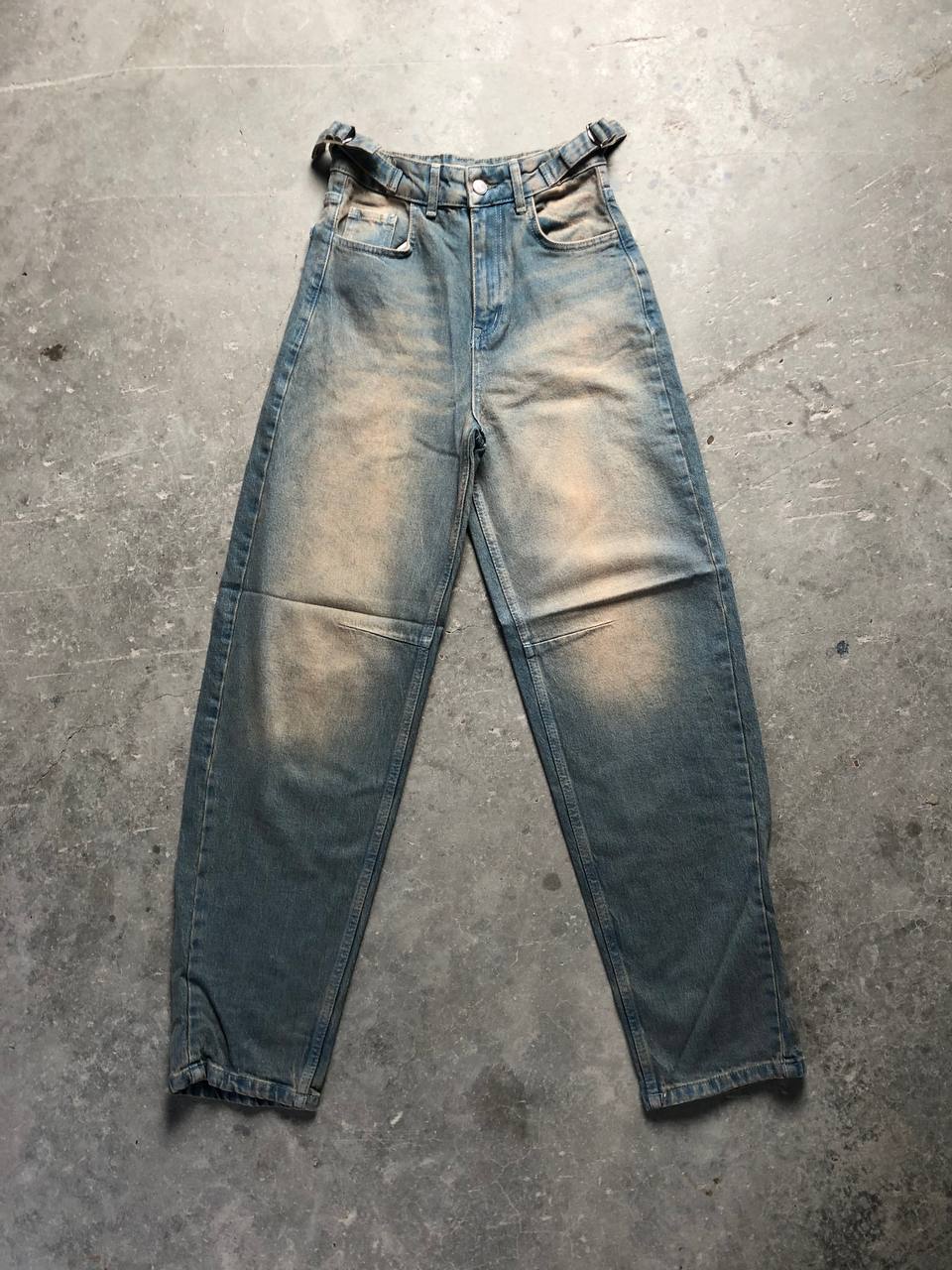 بنطرون جينز هاف ازرق غامق , قالب كبير