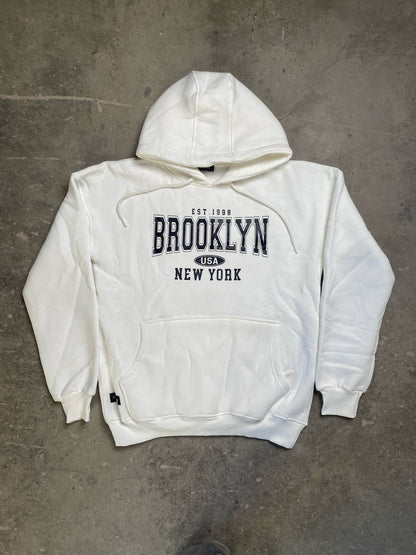 هودي نيو يورك بروكلي لون ابيض قالب طبيعي