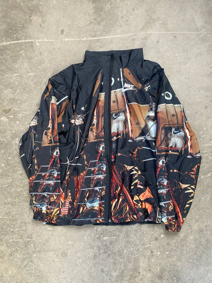 جاكيت نايك اسود وجوزي , مطري خفيف