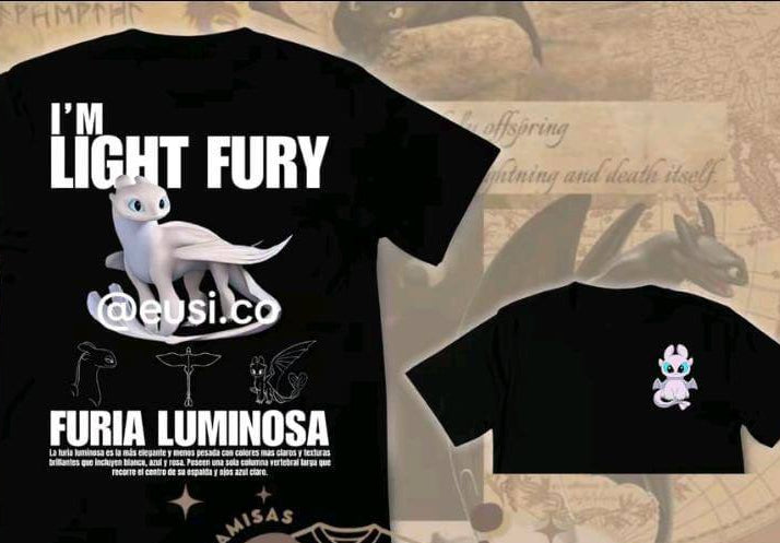 تيشيرتات ثنائية لابو سن Toothless & Light Fury