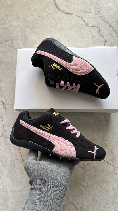 حذاء بوما شاموا اسود ووردي , قالب طبيعي (القياسات بين 36>40) - PUMA